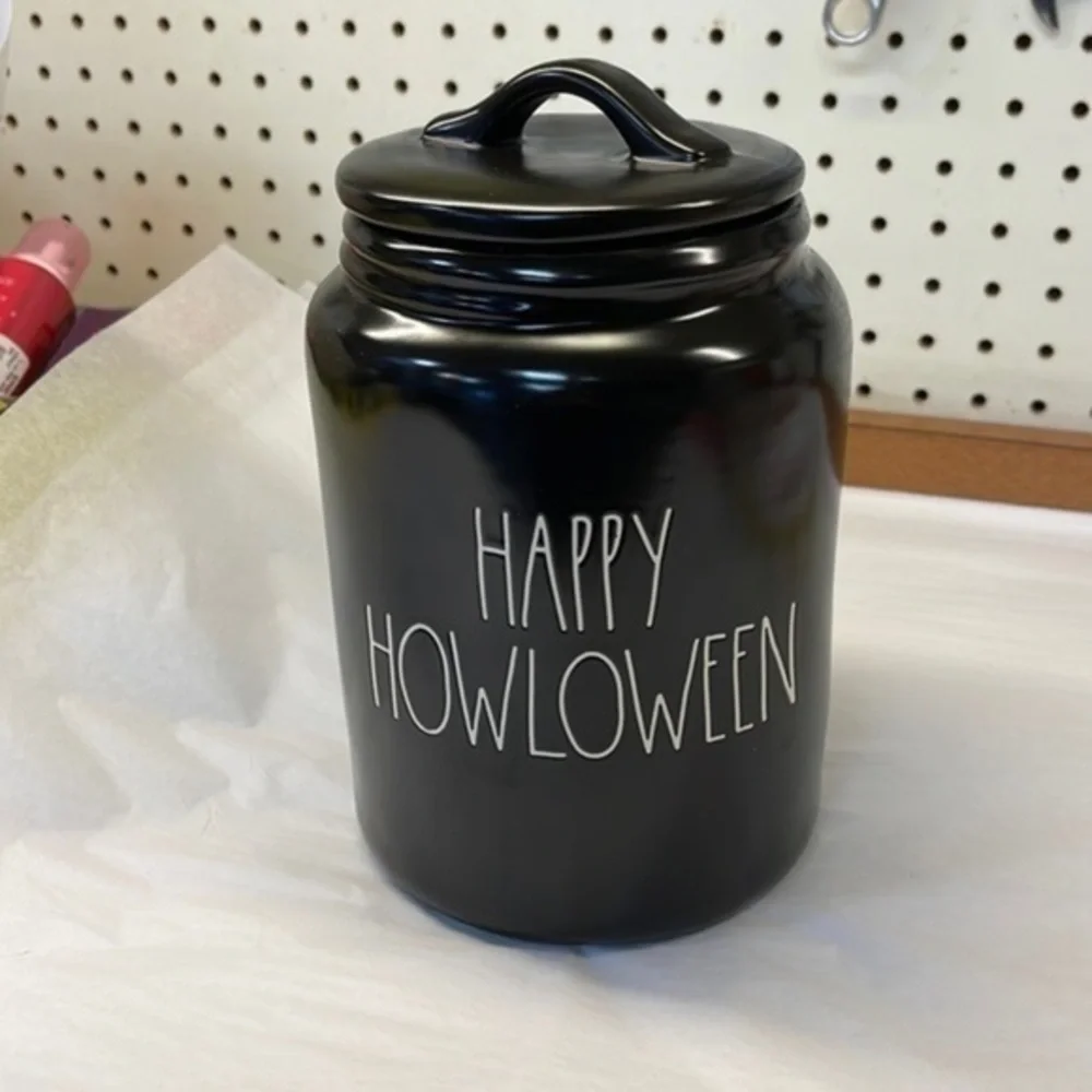 Rae Dunn Happy Howloween Canisyer